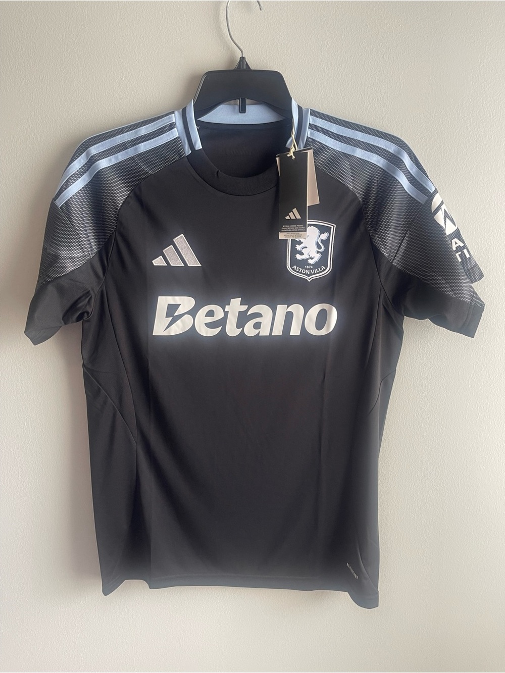 AUTHENTIC Adidas Aston Villa black football shirt